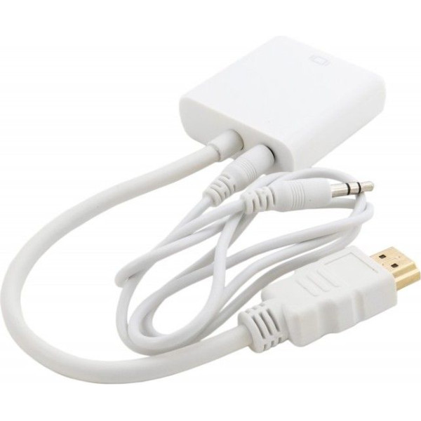 Адаптер Extradigital HDMI to VGA, 0.15m, 30 AWG, Gold, PVC, Hi-Speed